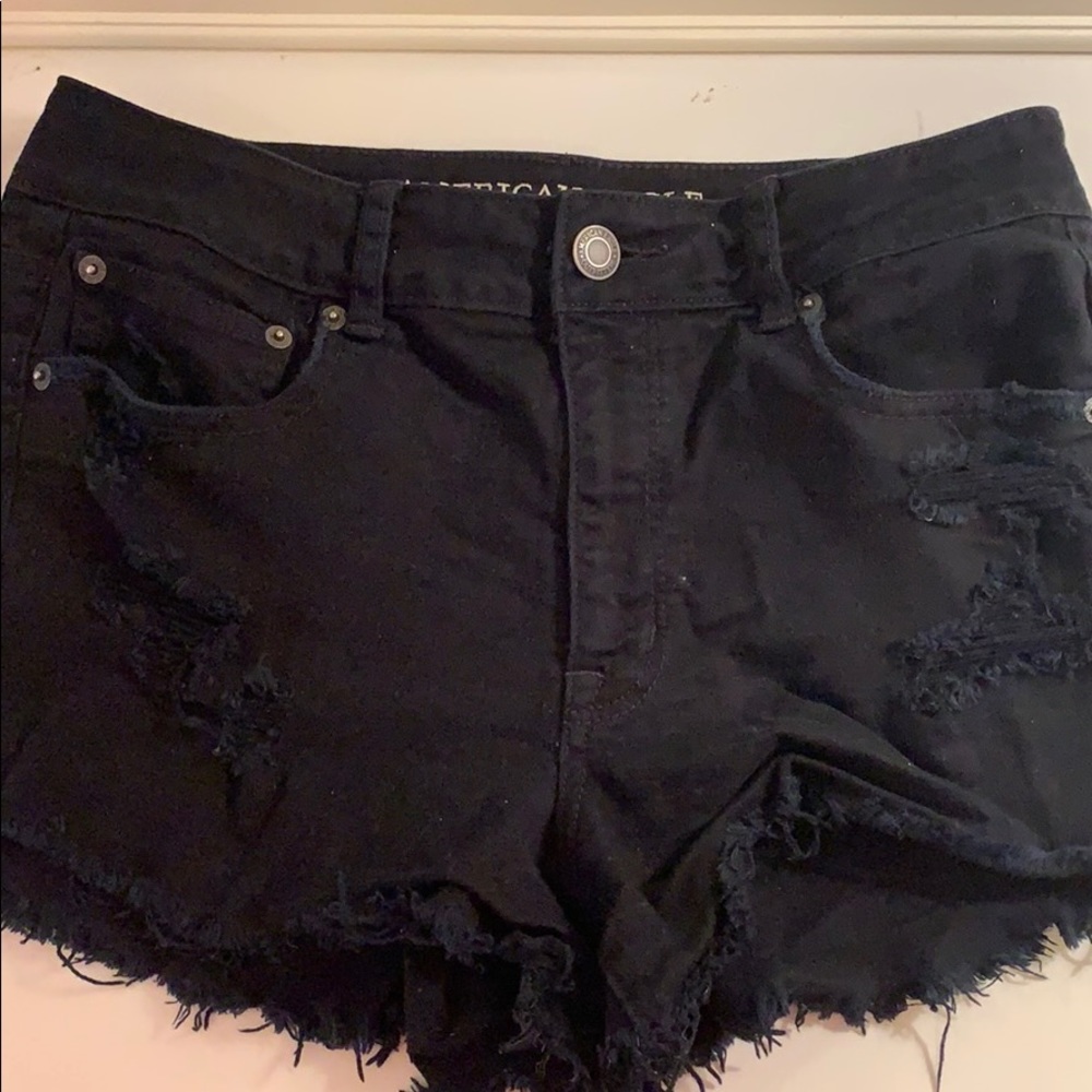 American eagle black festival short size 10